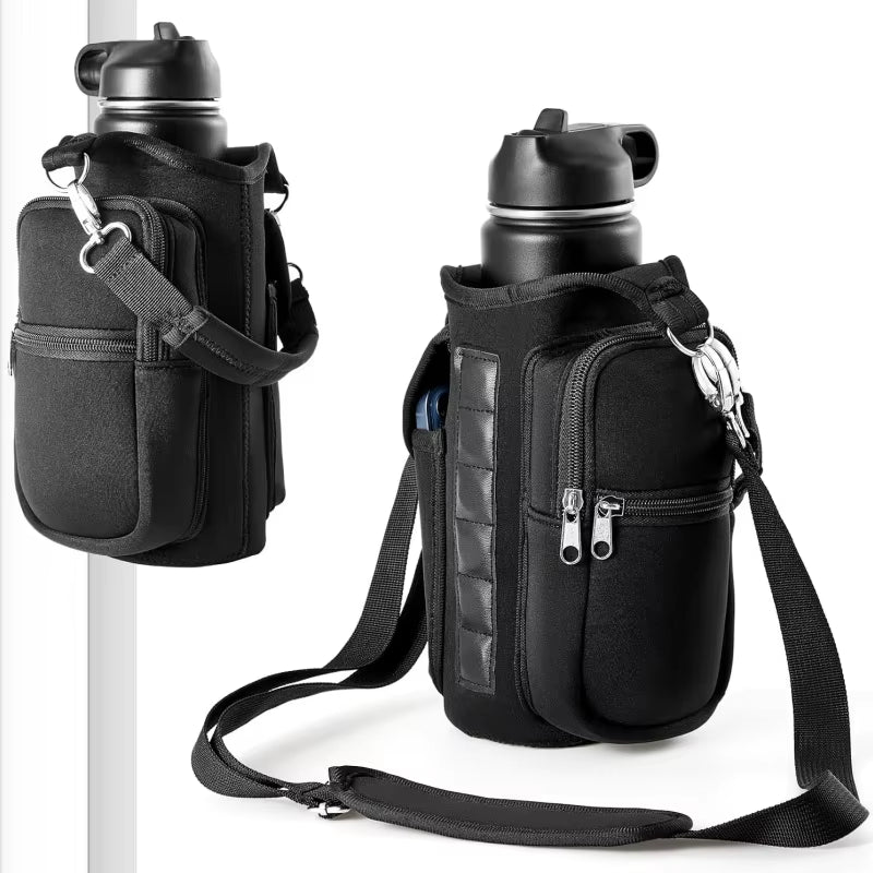 Rackt Magnetic Gym Sling — front view with water bottle