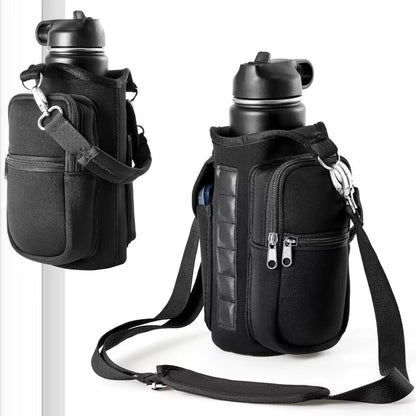 Rackt Magnetic Gym Sling — front view with water bottle