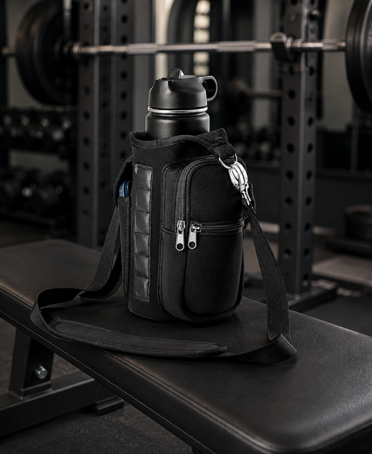 Rackt Magnetic Gym Sling — Hands-Free Hydration & Essentials Carrier